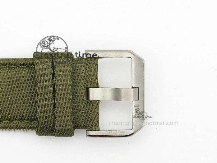 MIROTIME 0309 Big Pilot Top Gun Miramar PVD Plated Titanium on Green Nylon Strap A23J Refined 7398